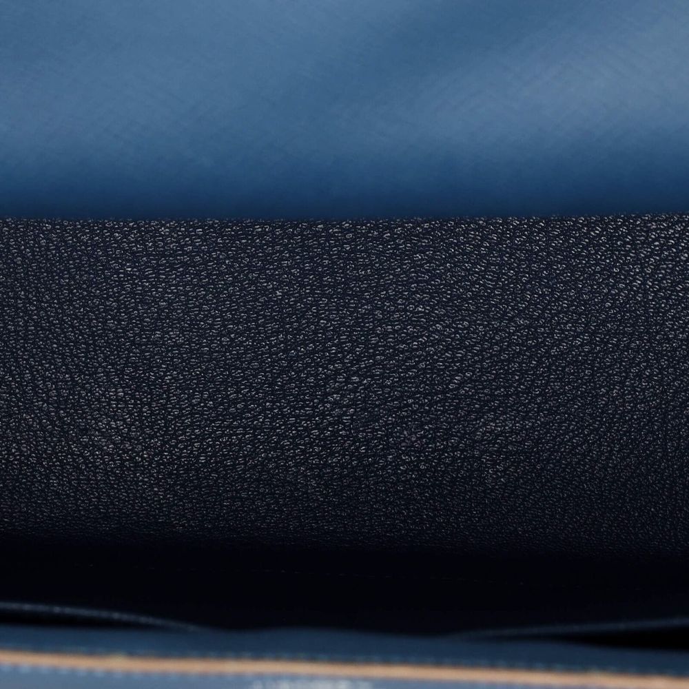 Hermes Kelly Flag Handbag Epsom 35 Blue #78179H11B - Picture 5 of 12